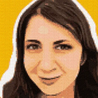 Needlepoint portrait of Gale